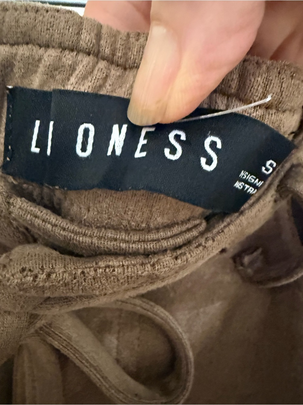 LIONESS Dusty faux suede pants slight barrel - Picture 11 of 14